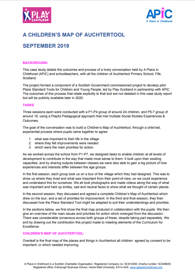 A Children’s Map of Auchtertool