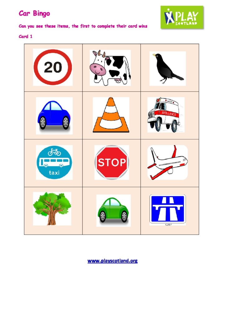 Car Bingo – 5 sheets