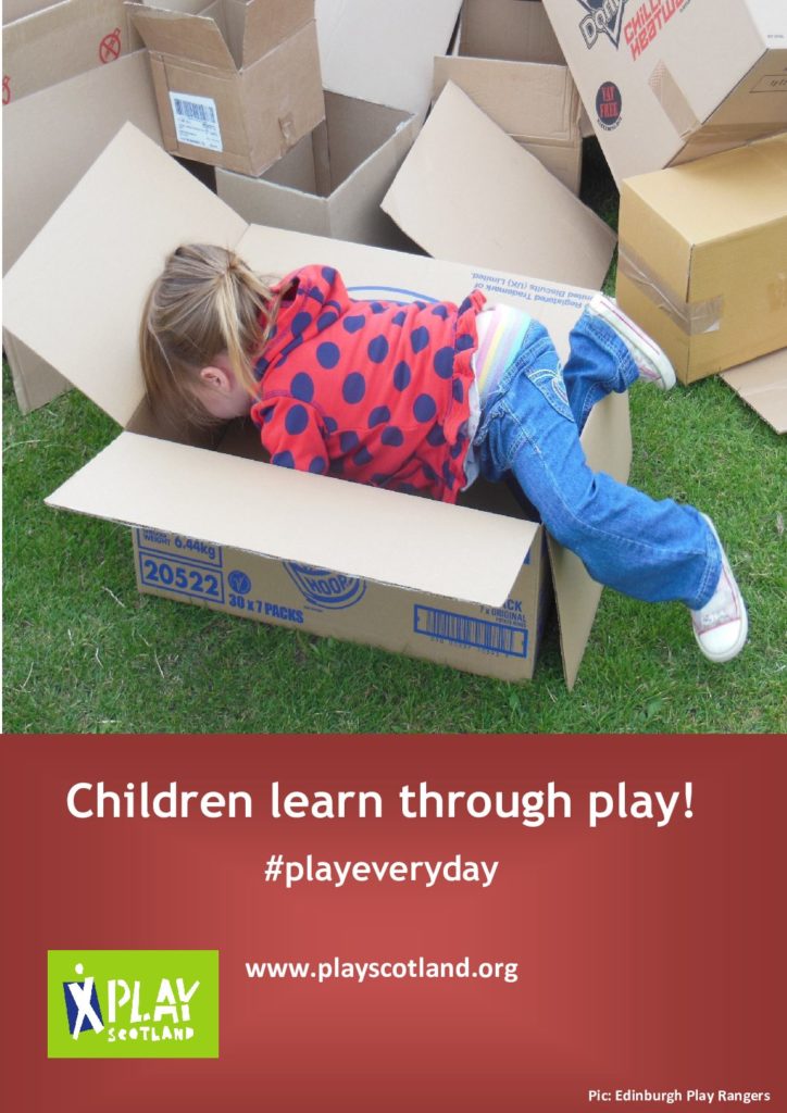 Children learn through play – box