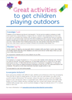 Playful Streets Poster – Great Activities