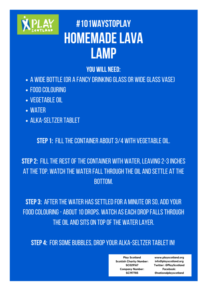 Homemade lava lamp