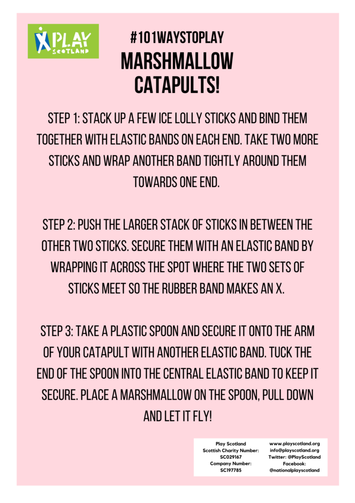Marshmallow catapults