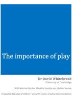 The importance of play