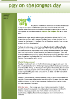 Play on the longest day newsletter