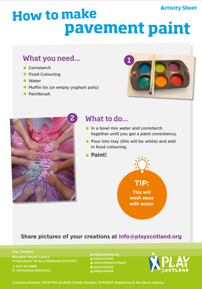 A12: how to make pavement paint (home print)