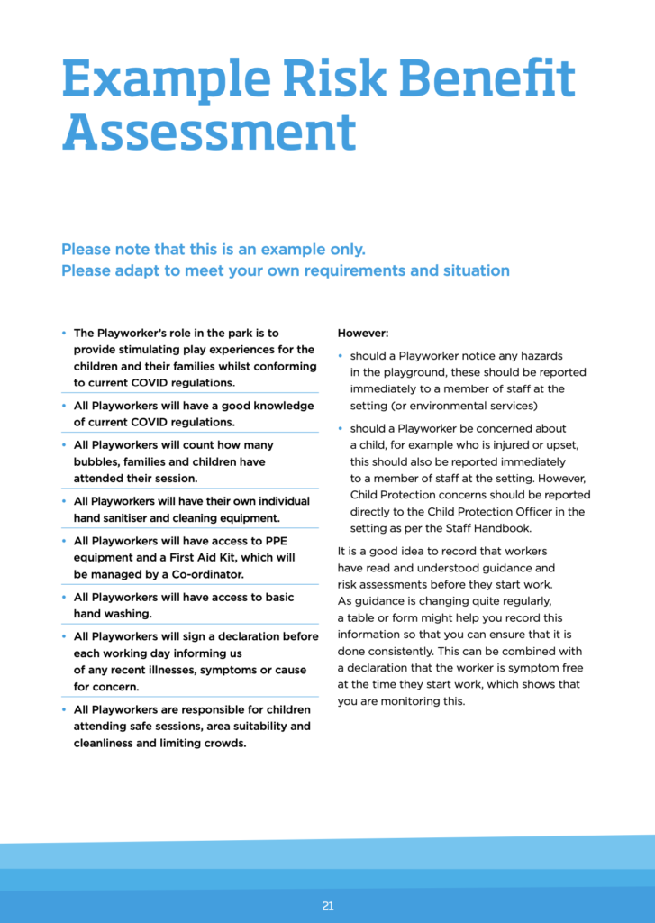 Example Risk Benefit Assessment
