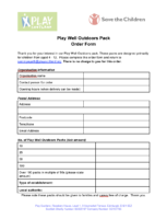 Play Well Outdoors Pack Order Form
