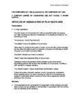 Articles of Association – The Companies Act 1985