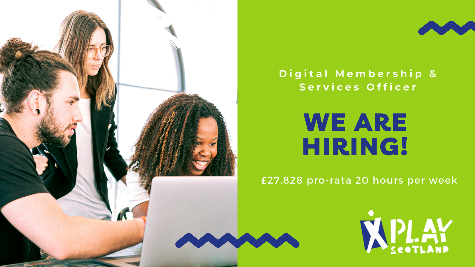 We are hiring Digital Membership & Services Officer £27,828 pro-rata 20 hours per week