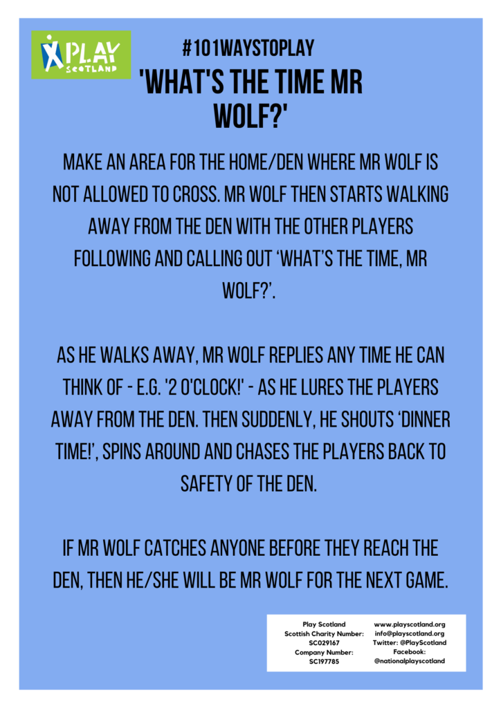 ‘What’s the time Mr Wolf?’