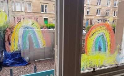 Rainbows in windows - for the NHS