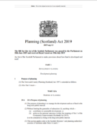 Planning (Scotland) Act 2019